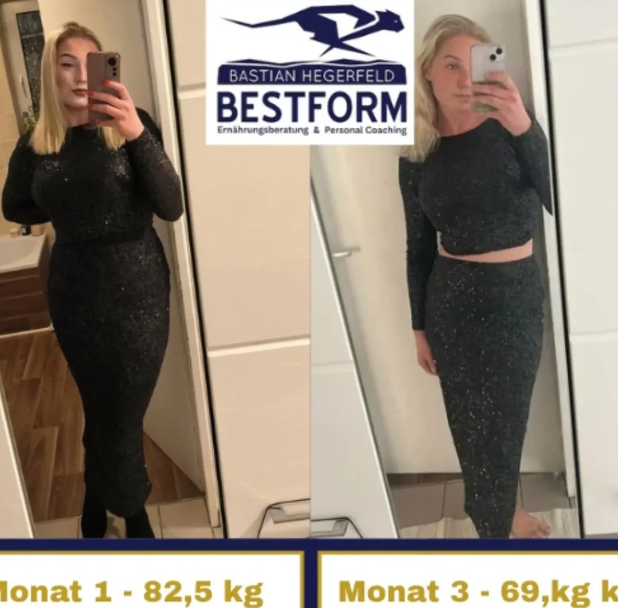 Nicole: −13 kg
